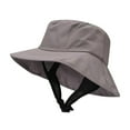 thumbnail image 1 of Solid Color Flat Dome Breathable Lining Windproof Buckle Fisherman Hat Unisex Wide Brim Sun Bucket Hat Fashion Accessories, 1 of 7