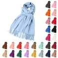 thumbnail image 1 of Solid Color Fleece Imitation Scarf Versatile Warm Shawl Wrap, 1 of 4