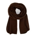 thumbnail image 1 of Solid Color Fleece Unisex Winter Scarf (Brown), 1 of 7