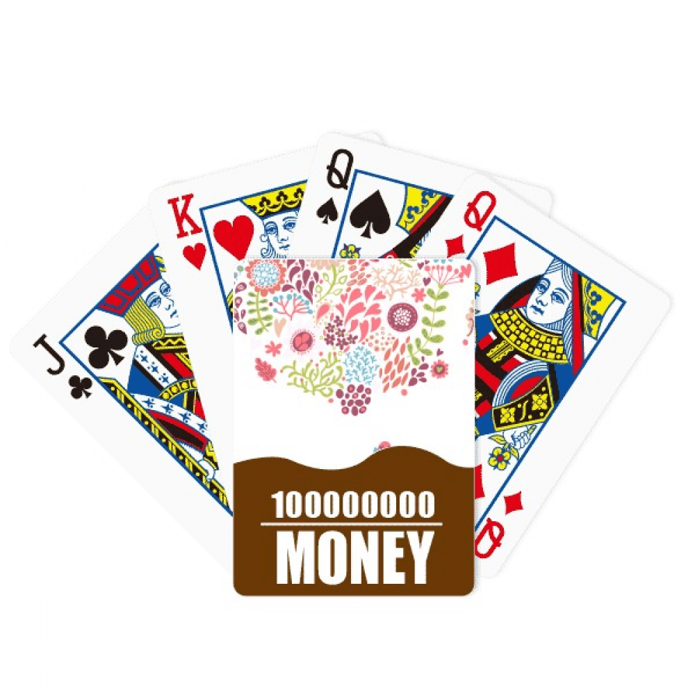 Solid Color Flowers Drawing s Birds Poker Playing Card Funny Hand Game