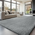 thumbnail image 1 of Solid Color Fluffy Rugs, Non-slip Soft Shaggy Floor Carpet Mats & Rugs for Room Decor, Washable Non-slip Modern Area Rug, Modern-style Decorative Carpets for Home Livingroom Bedroom, Light Gray, 1 of 9