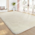 thumbnail image 1 of Solid Color Fluffy Rugs, Non-slip Soft Shaggy Floor Carpet Mats & Rugs for Room Decor, Washable Non-slip Modern Area Rug, Modern-style Decorative Carpets for Home Livingroom Bedroom, Cream, 1 of 9