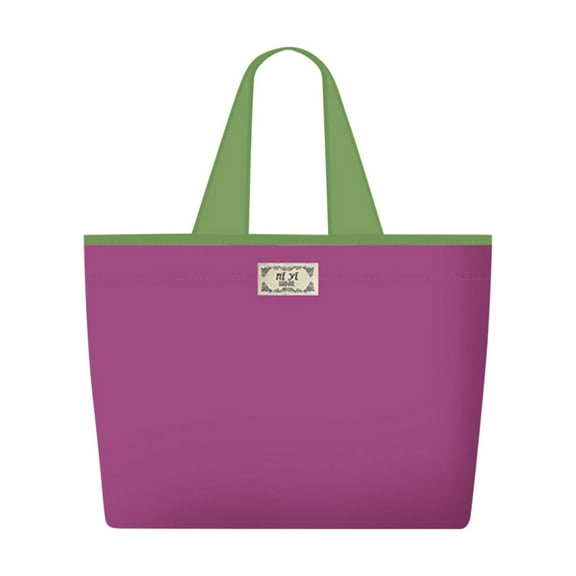 Solid Color Foldable Shopping Bag with Drawstring, Large Capacity Reusable Grocery Tote, Waterproof Portable Hand Carry Bag for Supermarket, Travel, and Eco-Friendly Use