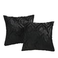 thumbnail image 1 of Solid Color French Plush Pillow Case with 3D Texture for Sofa and Bed Decorative Cushion Cover 18x18 Inch Green Pillow Core Not Included, 1 of 5