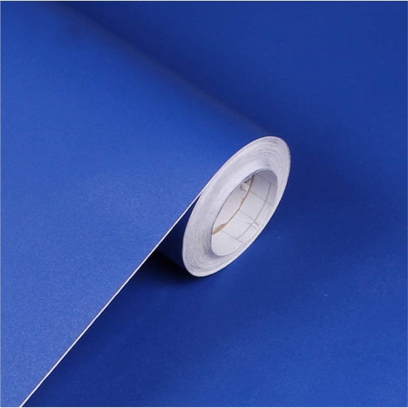 Solid Color Frosted Waterproof Wallpaper Shelf Drawer Liner Self-Adhesive Cabinet Sticker,15.7"x 23.6"(Blue)