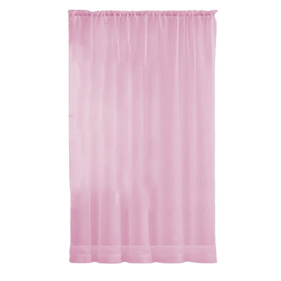 Solid Color Gauze Curtains Semi Sheer Polyester Decorative Curtains with Rod Pocket Light Filtering Modern Versatile for Living Room Bedroom Black White Gray Pink Navy 39x51 Inches