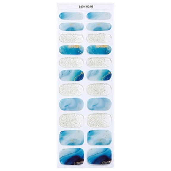 Solid Color Gel Nail Stickers 22Pcs Set No Curing Needed for Effortless Style