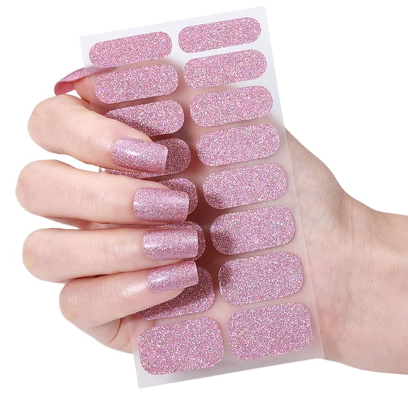Solid Color Gels Nail Stickers Gels Nail Strips Selff-Adhesive Nail Wraps