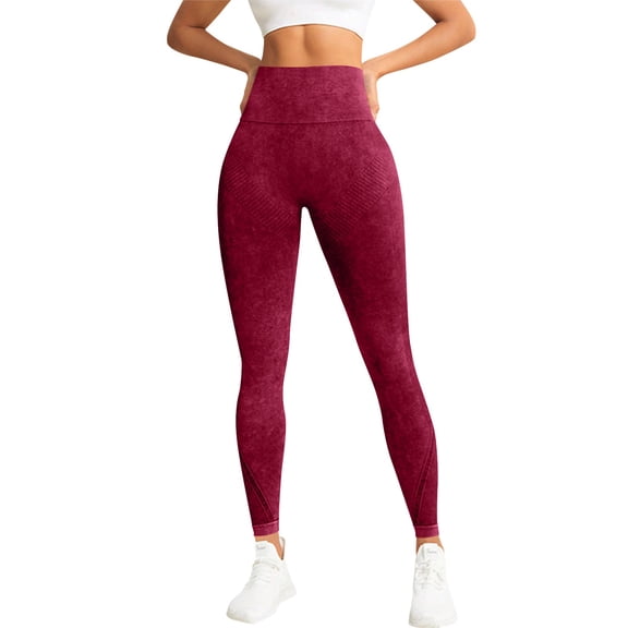 Solid Color High Waisted Leggings Women Soft No See-Through Yoga Pants for Gym Workout Running 2026