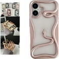 thumbnail image 1 of Solid Color Hollow Snake Electroplated Soft Phone Case, Creative Cool Hollow Snake Phone Case, Protective Cover for iPhone, 1 of 8