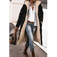 thumbnail image 1 of Solid Color Hooded Cotton Jacket Long Sleeve Double-sided Wear Slim Fit Elegant Cardigan Coat Top, 1 of 8