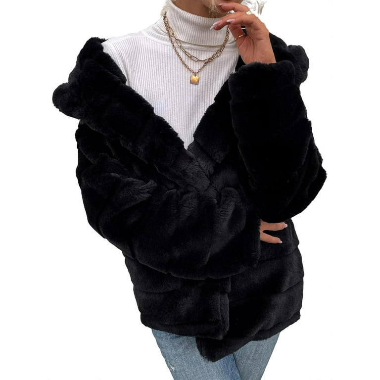 Brnmxoke Women's Long Winter Thicken Puffer Coat Warm Waterproof Maxi Down  Jacket Plush Slim Fit Thicken Parka with Faux Fur Hood
