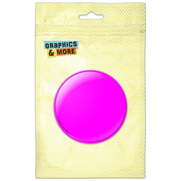 Solid Color Hot Pink Pinback Button Pin Badge