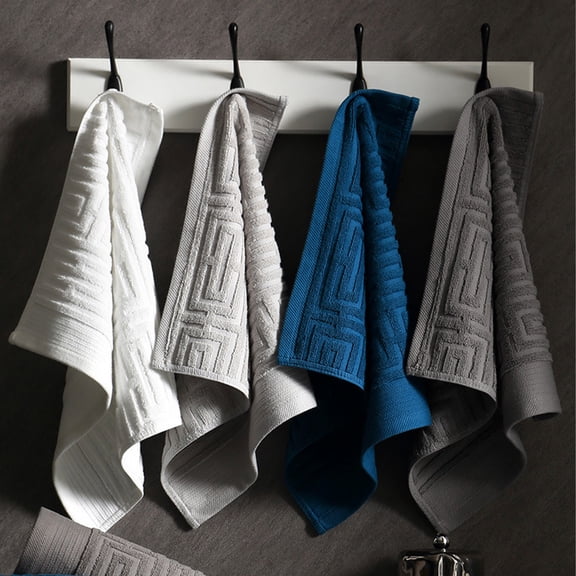 Solid Color Household Washcloth, Thickened High Density Cotton, Ultra Soft & Super Absorbent, Plain Minimalist Style, Daily Hand Towel Gift by Velmuse