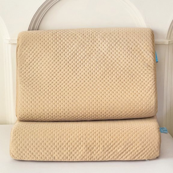 Solid Color Ice Silk Latex Pillowcase,Breathable Cool Lyocell Fiber Pillow Cover,Invisible Zipper Removable Washable Pillow Protector,For Bedroom Sofa Bed Office Car Travel Use