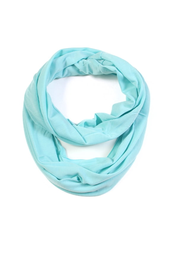 Solid Color Infinity Scarf/Wrap (Light Blue)