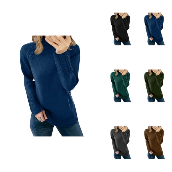 Solid Color Knit Pullover Sweater Soft Comfortable Casual Long Sleeve Crewneck Winter Warm For Ladies Elegant Cozy Everyday Wear Versatile Fashion Sweater