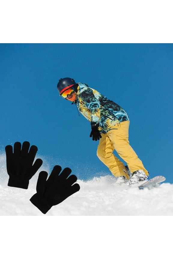 Solid Color Knitted Split Finger Gloves for Kids, Warm and Flexible for Fall and Winter Activities