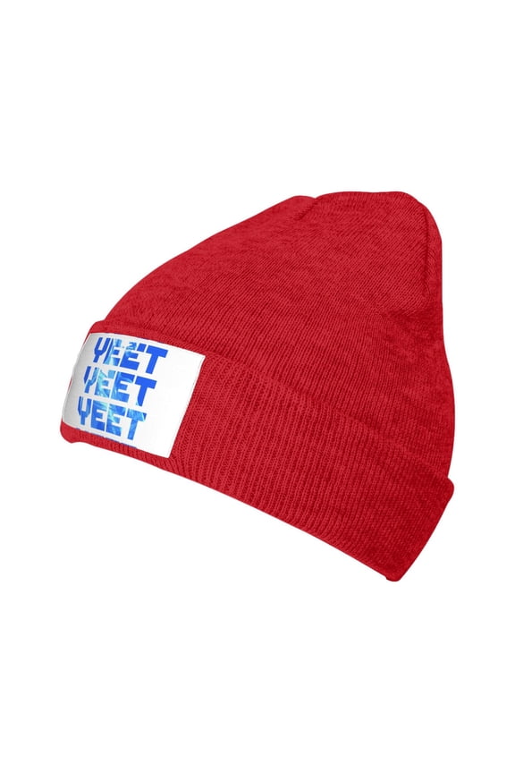 Solid Color Knitted hat with Printing Jey USO Yeet Wrestling Wrestler Beanie Hat for Unisex Warm Unique Personality Warm Gifts