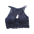 thumbnail image 1 of Solid Color Lace Bra Camisole Women's Integrated Daily Wear Comfort Stretch Adjustable Lingerie All Season Fashion #Blue,Free Size, 1 of 3
