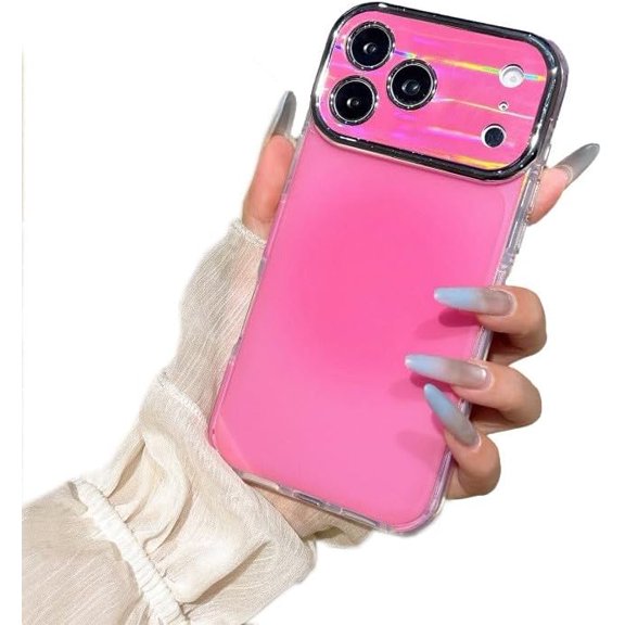 Solid Color Laser Camera Protect Phone Case for iPhone (Red,iPhone 15)
