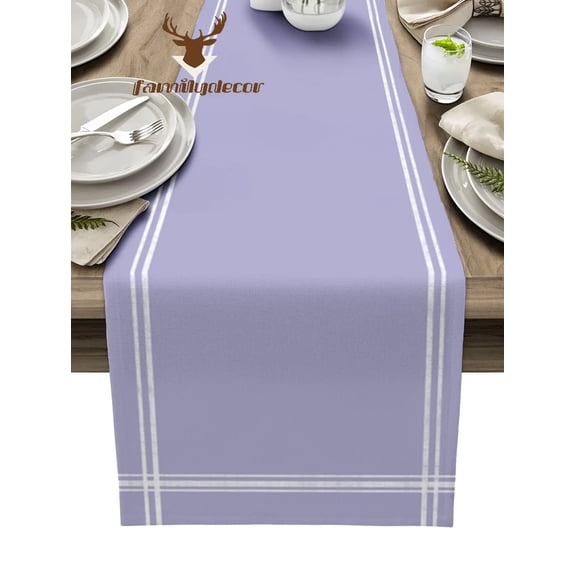 Solid Color Lavender Table Runner Home Wedding Decor Table Flag Mat Table Centerpieces Decoration Party Dining Long Tablecloth