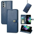 thumbnail image 1 of Solid Color Leather Buckle Phone Case For Motorola Edge 20, 1 of 5