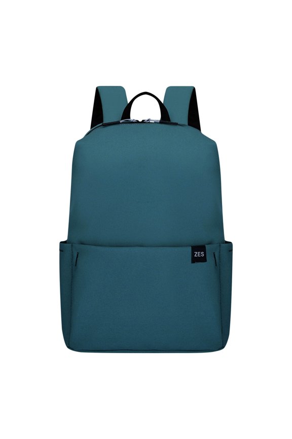 Solid Color Lightweight Canvas Backpack Comfort Support Shoulder Strap Bag For Daily Travel Day Trip Portable Storage Backpack