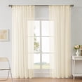 thumbnail image 1 of Solid Color Lightweight Sheer Curtains - Rod Pocket Style Translucent Curtains - Sheer Curtains For Living Room And Bedroom - Sheer Drapes, 1 of 6