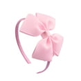 thumbnail image 1 of Solid Color Little Girls Boutique Tiara Headwear Hair Hoop Ribbon Headbands Bow Hairband Kids Hair Accessories PINK, 1 of 7