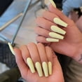 thumbnail image 1 of Solid Color Long Ballet Series Wearing Nail Finished Product False Nail Manicure Patch Nail Patch Waterproof Detachable, 1 of 5