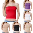 thumbnail image 1 of Solid‑Color Long Bandeau Bra Soft Stretchy Strapless Tube Top No‑Roll‑Up Everyday Basic Layering Undershirt, 1 of 3