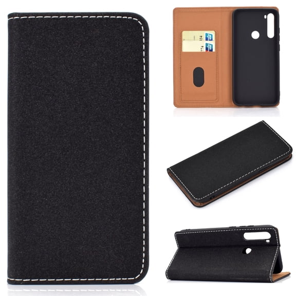 Solid Color Magnetic Horizontal Flip Leather Case with Card Slot & Holder