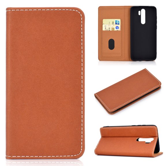 Solid Color Magnetic Horizontal Flip Leather Case with Card Slot & Holder