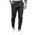 thumbnail image 1 of Solid Color Men Casual Pencil Pants Long Trousers, 1 of 4