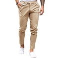 thumbnail image 1 of Solid Color Men Casual Pencil Pants Long Trousers, 1 of 4