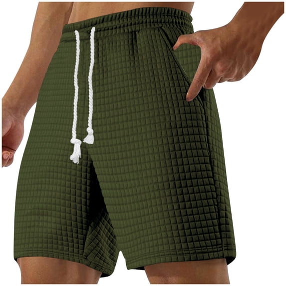 Solid Color Men's Loose Sports Shorts With A Five Piece Waist And Drawstring Casual Shorts For Men's Shorts Soft Going Out Pants