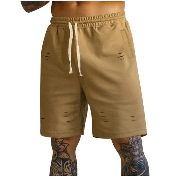 Solid Color Men's Loose Sports Shorts With A Five Piece Waist And Drawstring Casual Shorts For Men's Shorts Soft Going Out Pants