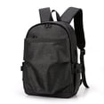 thumbnail image 1 of Solid Color Men's Nylon Waterproof Backpack,Dark Grey, 1 of 2