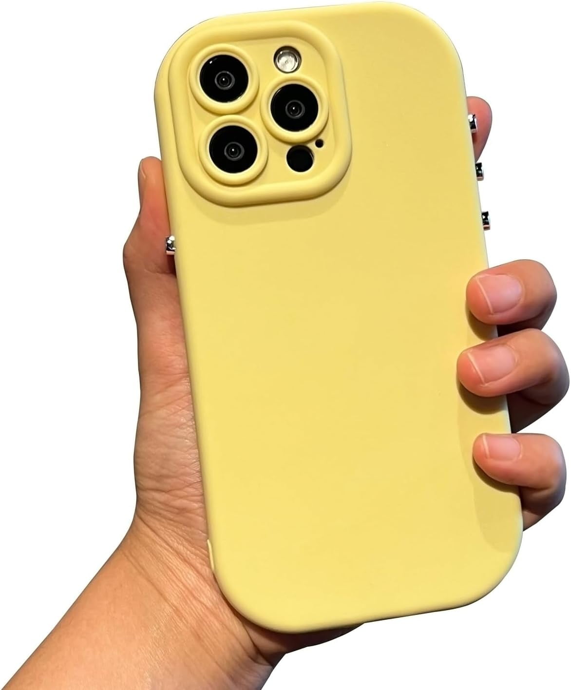 Solid Color Metal Button Simple Classic Soft Silicone Case Compatible ...