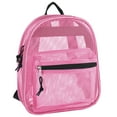 thumbnail image 1 of Solid Color Mini Mesh Backpack with Front Zippered Pocket in Pink, 1 of 7