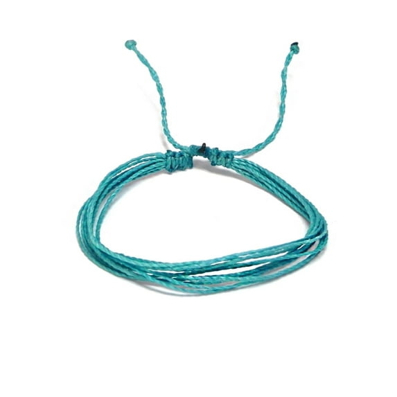 Solid Color Multi Strand String Waterproof Adjustable Pull Tie Bracelet - Womens Fashion Handmade Jewelry Boho Accessories