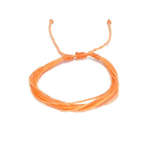 Solid Color Multi Strand String Waterproof Adjustable Pull Tie Bracelet - Womens Fashion Handmade Jewelry Boho Accessories