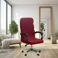 thumbnail image 1 of Solid Color Office Chair Cover,Removable Desk Chair Cover with Zipper,Comfortable and Breathable Computer Chairs Slipcover,Suitable for Various Settings(Size: M), 1 of 6