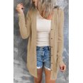 thumbnail image 1 of Solid Color Open-Front Buttons Cardigan, 1 of 8