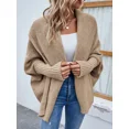 thumbnail image 1 of ACCEHUT Solid Color Open Front Batwing Sleeve Cardigan Sweater (Women's One Size), 1 of 1