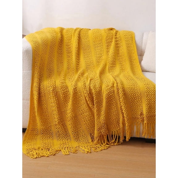 A Solid Color Particle Knitted Blanket, Nordic Style Acrylic Rectangular Office Nap Sofa Blanket Air Conditioning Blanket Knitted Small Blanket Shawl Cover Blanket Blanket Bed End Blanket