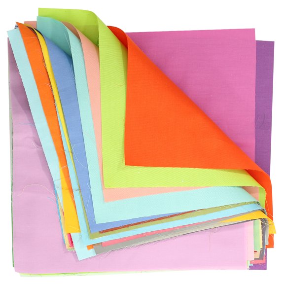 Solid Color Patchwork Group Fabric Craft Supplies Upholstery Bulk Cotton Bundle DIY Sewing 50 Pcs