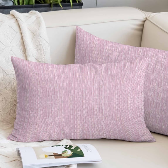 Solid Color Pillow Covers King, Modern Bohemia Linen Texture Pink Purple Soft Brushed Microfiber Breathable Throw Pillow Covers, Decorative Pillowcase with Zipper for Sofa Couch Bedroom 20"x36"