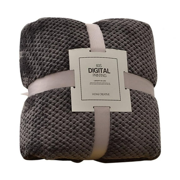 Solid Color Pineapple Lattice Throw Blanket, Cozy Lightweight Thick Blanket - All Seasons Suitable for Women, Men and Kids
